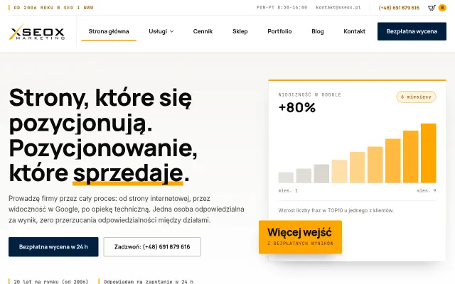 Witryna firmy Xseox Marketing Adam Kwiatkowski